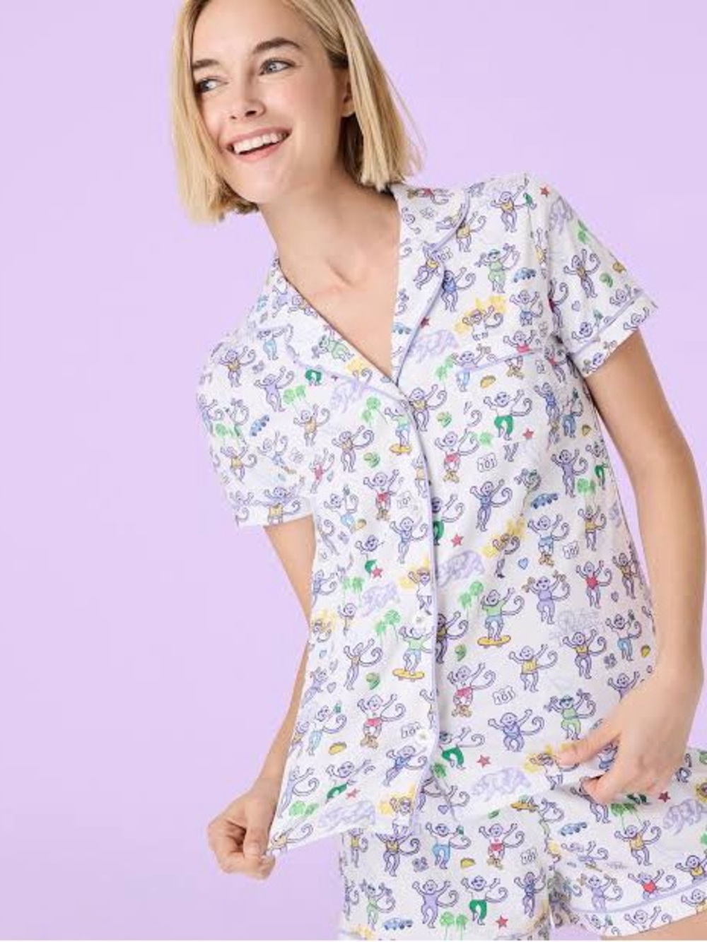 Roller rabbit LA monkey pajama set Size medium
